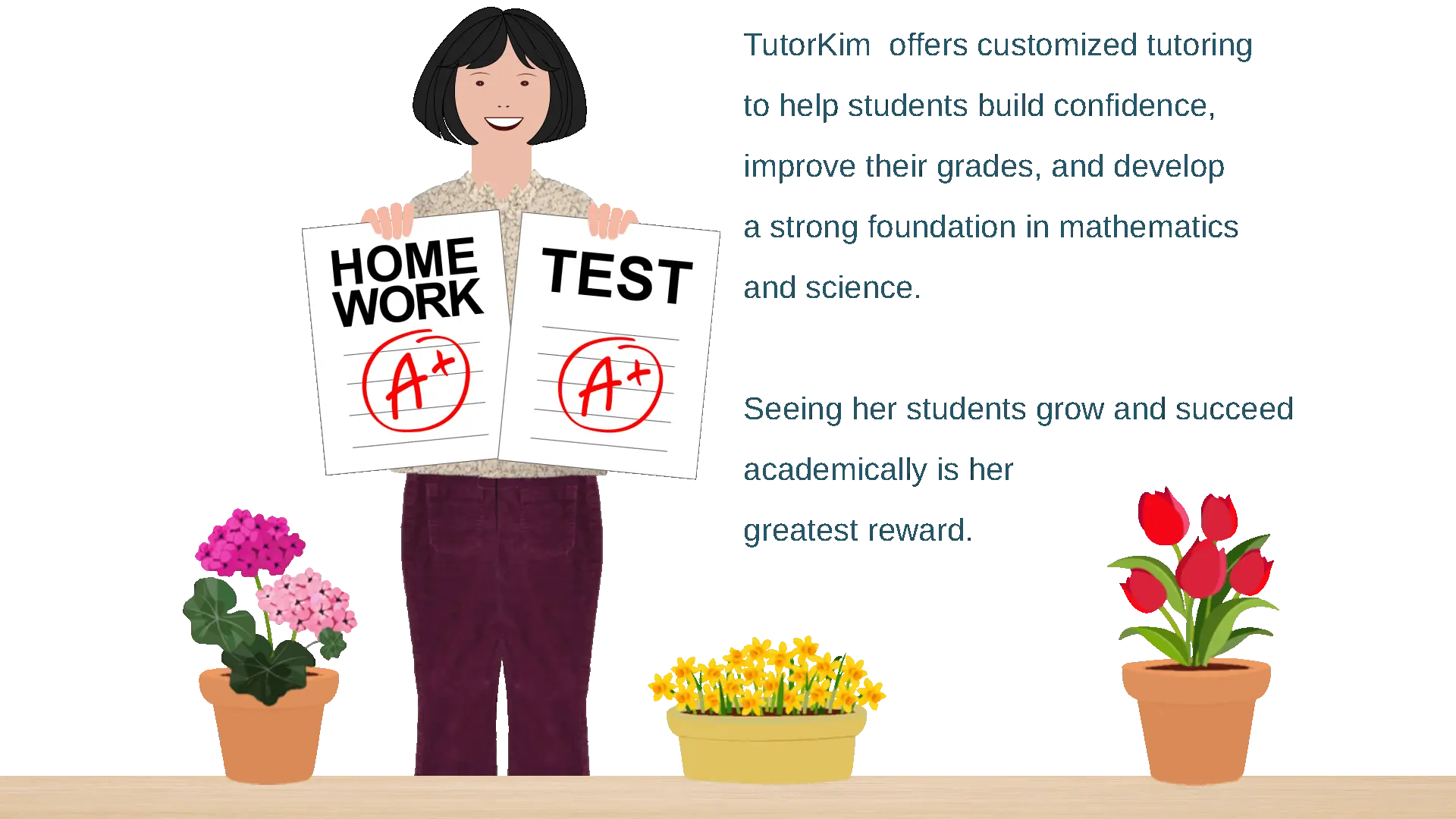 TutorKim provides customized tutoring for improving homework, test grades, and GPA in mathematics and science for international school students